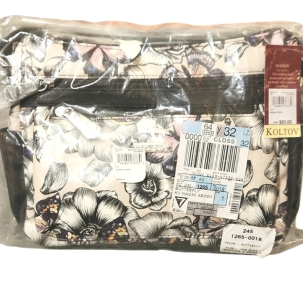 New Floral butterfly purse unopened jcpenney koltov brand sold out med s…